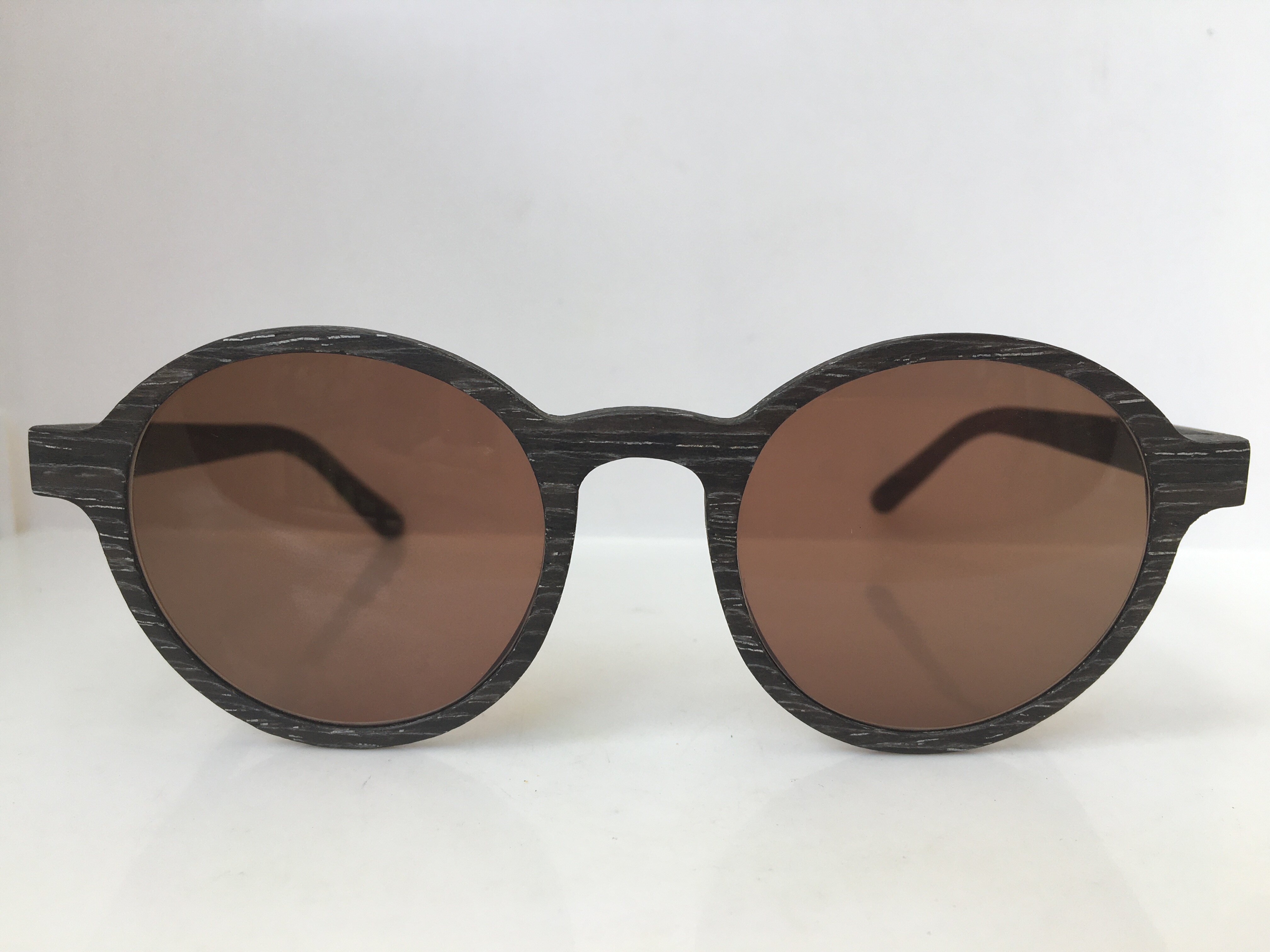 实木太阳镜圆框墨镜