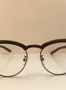 LESS HUMEN 复古仿木眼镜 平面镜