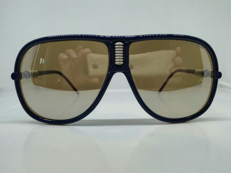 vintage 80年代末 飞行员款 反光镜片 太阳镜 墨镜