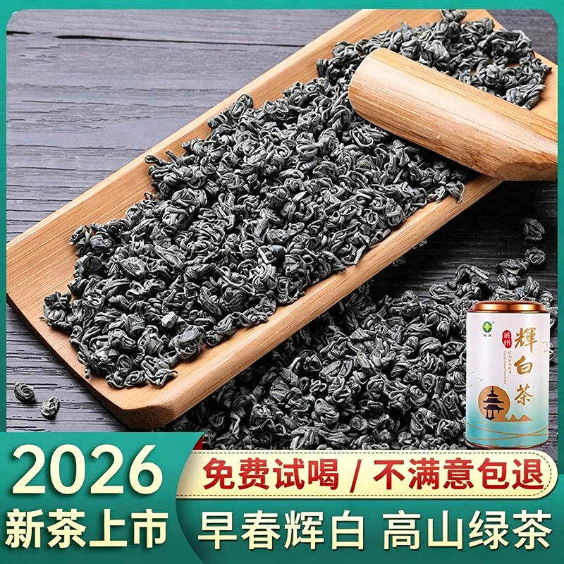 2026嵊州越乡早春辉白茶叶泉岗辉白上坞山绿茶浓香高山云雾茶500g