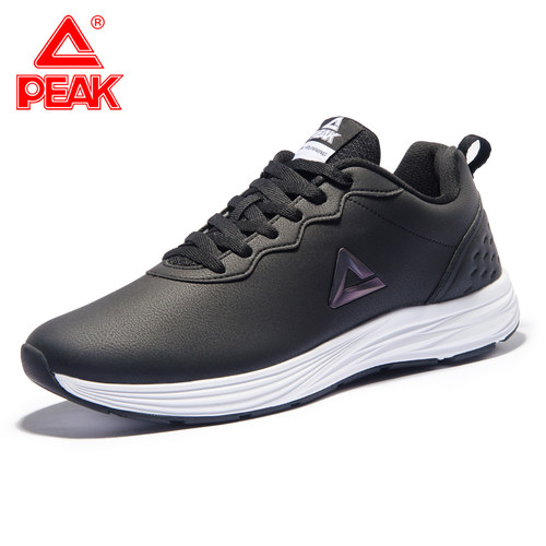 匹克运动鞋男鞋皮革防水跑步鞋