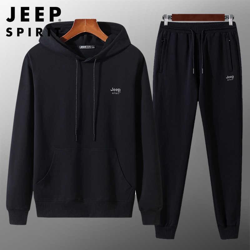 JEEP SPIRIT卫衣套装男春秋帅气运动休闲装HL20222029-20222032