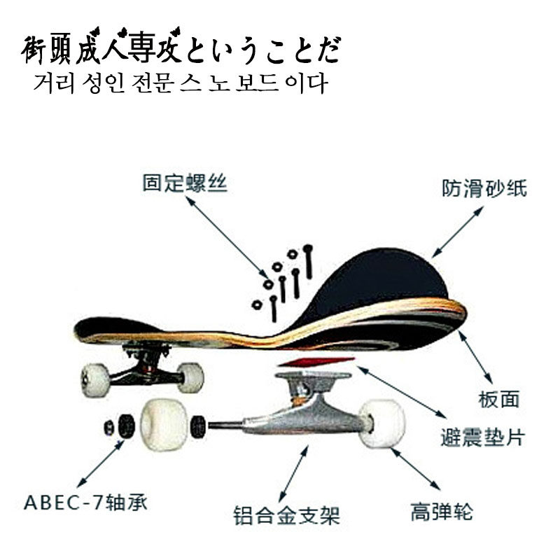 Skateboard pour homme femme enfant      - Ref 2596676 Image 4