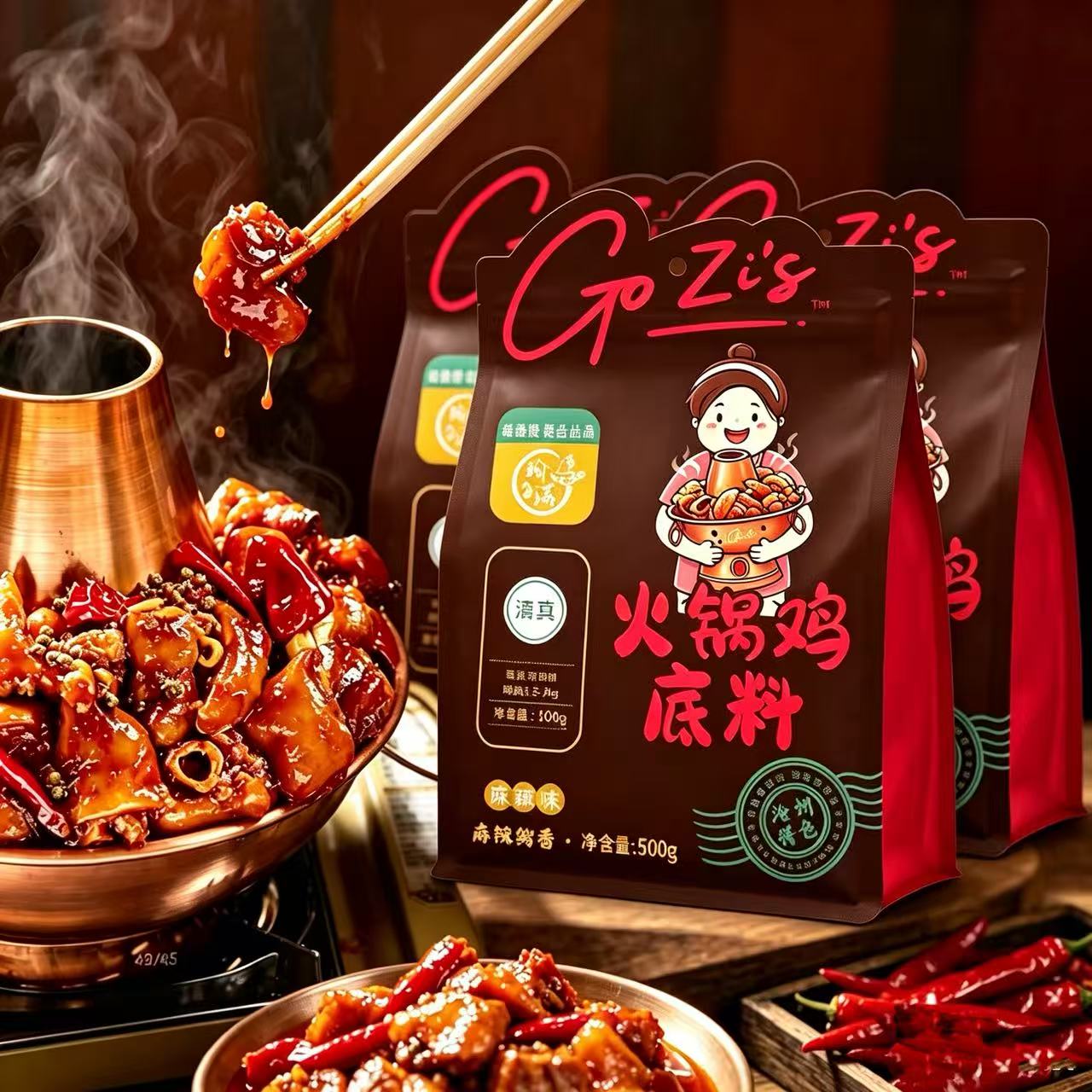 沧州火锅鸡底料 瑜满楼麻辣火锅调料248g 火锅鱼排骨餐饮配方酱料