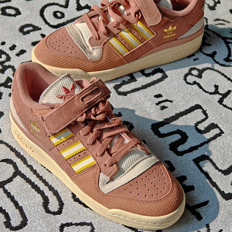 Adidas/阿迪达斯 三叶草 FORUM 84 low咖啡色运动休闲板鞋 FZ6293