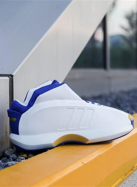 Adidas/阿迪达斯 CRAZY 1 KOBE科比白蓝黄湖人配色篮球鞋 IG3734