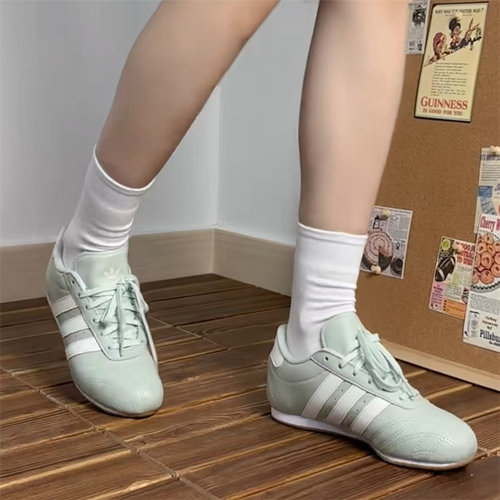 Adidas/阿迪 三叶草 Taekwondo 薄底鼠尾草薄荷绿拳击鞋 JS0710
