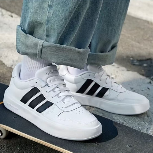adidas/阿迪达斯 LITECOURT 舒适百搭 耐磨轻便 低帮板鞋 IH0856