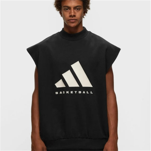 Adidas/阿迪达斯 男女 简约经典大logo宽松坎肩无袖T恤 IK0003