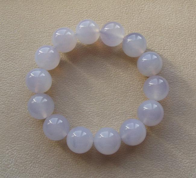 巴西天然原色大颗紫玉髓手链手串16mm水晶 正品饰品 特价半宝石