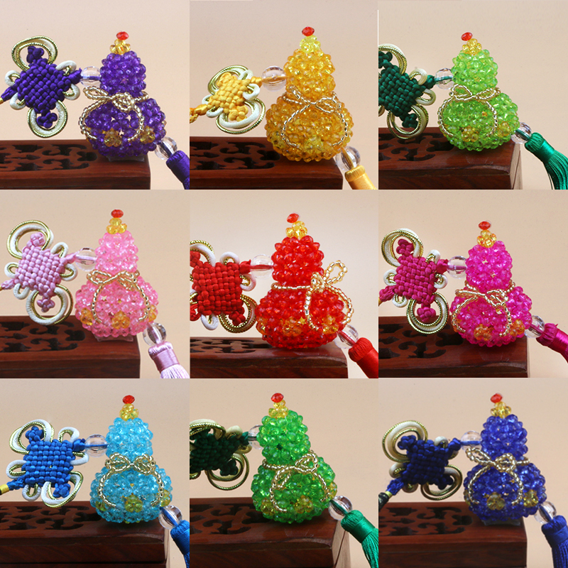 葫芦亚克力中国结摆件手工串珠