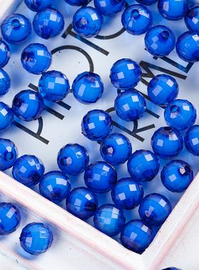 30mm地球珠中珠大珠子亚克力散珠串珠苹果材料包diy手工珠帘吊坠