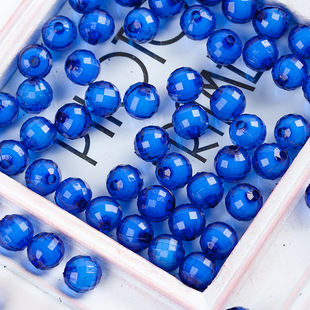 30mm地球珠中珠大珠子亚克力散珠串珠苹果材料包diy手工珠帘吊坠