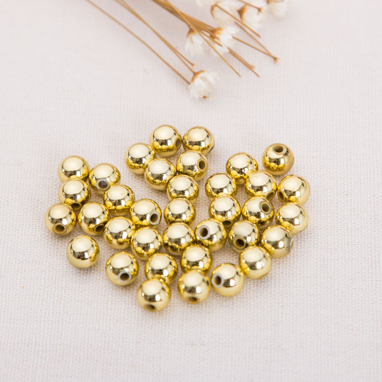 电镀银色亚克力饰品配件手工串珠