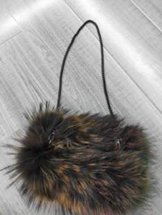 貉子狐狸毛暖手包多功能单间斜挎掌柜推荐 时尚 韩版 真毛皮草包新款