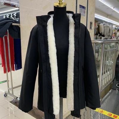 羊皮毛一体外套爸爸装羊羔毛内胆袄加厚皮衣纯绵羊毛中老年棉袄男