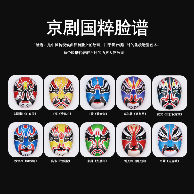 京剧经典人物脸谱中国结
