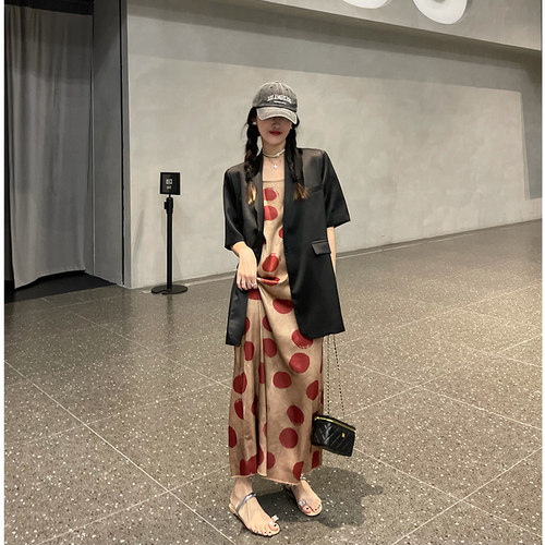 夏季韩版短袖醋酸西装外套女
