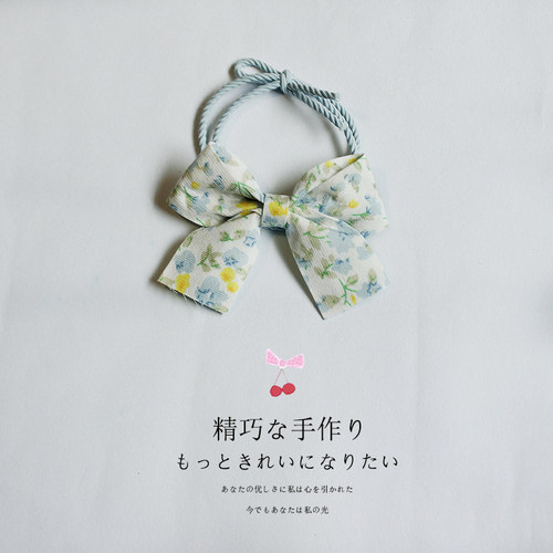 可爱蝴蝶结小碎花头绳