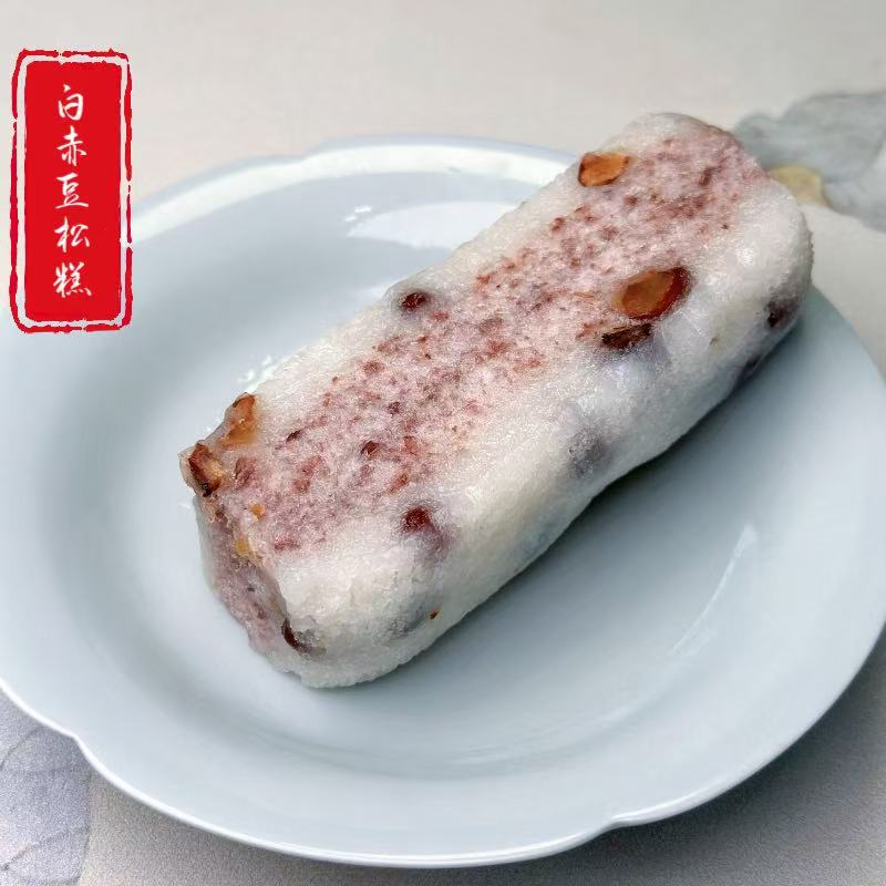 苏州美食特产苏式糕点近水楼甜咸猪油糕四色松糕芝麻核桃白赤豆糕