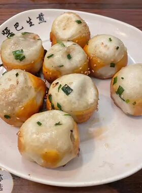 苏州美食特产观前街哑巴生煎鲜肉生煎包子鲜嫩多汁当天采购顺丰