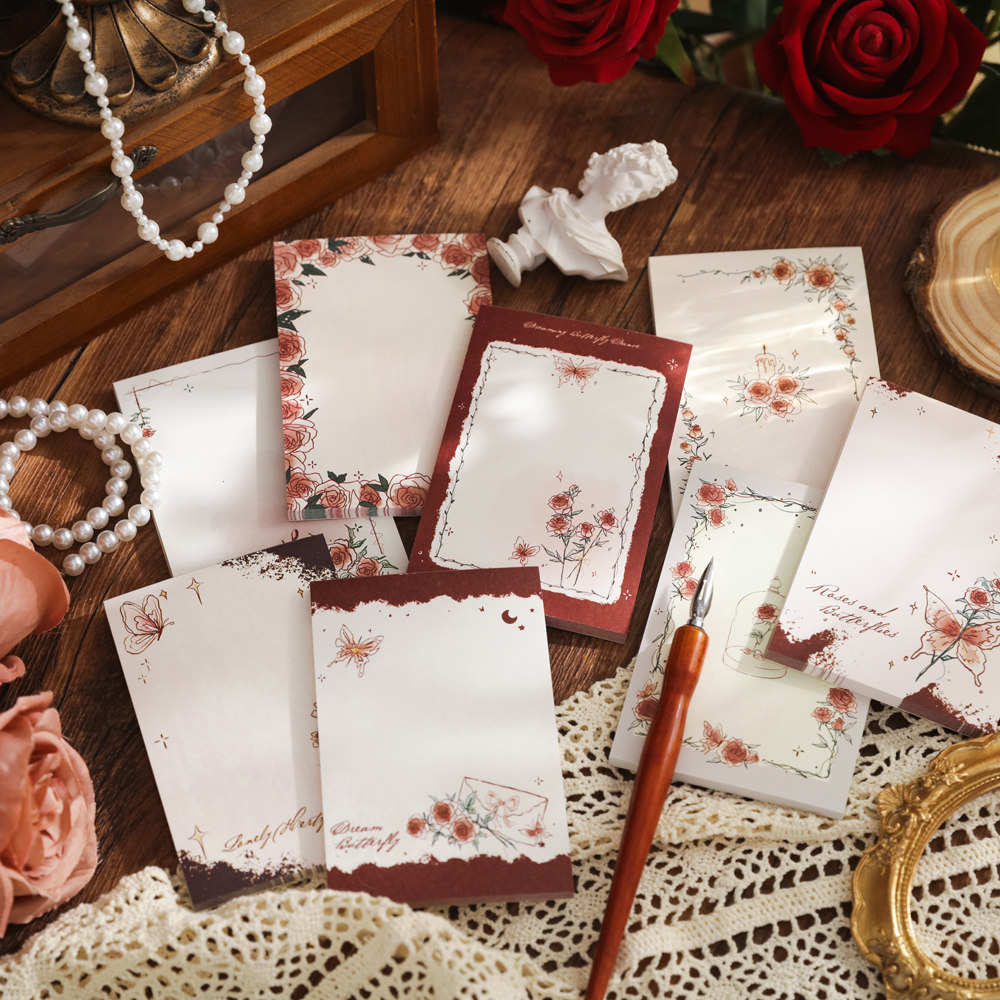 阿杂 复古浪漫玫瑰花卉便签纸唯美可撕无粘性留言备忘记事本,文具电教/文化用品/商务用品,便签本/便条纸/N次贴,淘宝优惠券,粉丝福利购,淘宝优惠卷