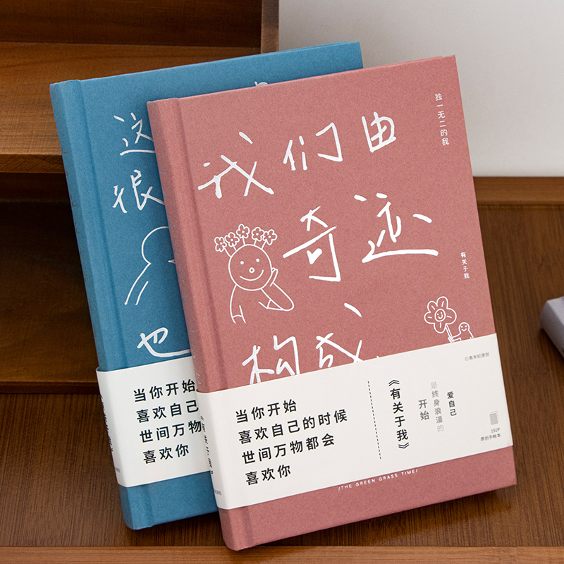 青禾纪有关于我手帐本 温柔治愈文艺简约手绘A5笔记本手绘本子