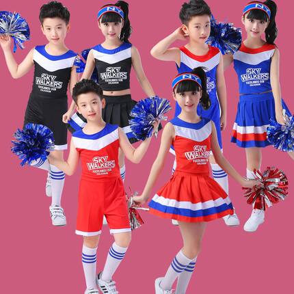 啦啦操演出服足球宝贝表演服比赛服装拉拉队服团体舞学生