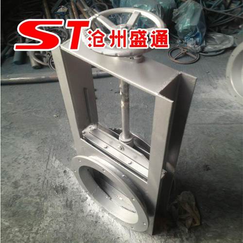 dn500不锈钢手动闸板阀 手动污水闸板阀 食品级304耐腐手动插板阀