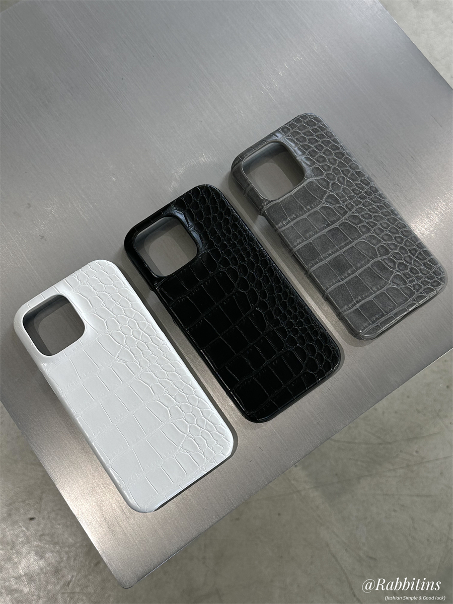 气质ins小众高级鳄鱼纹皮质适用苹果15promax手机壳iphone17个性13pro新款16简约硬壳14promax防摔保护套