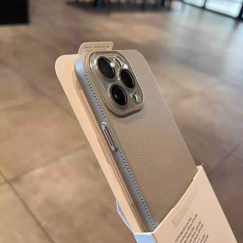 高级感水泥灰荔枝纹理适用苹果17手机壳全包镜头iphone16promax防摔15pro新款小众14女生13硬壳12日韩男air