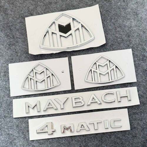 适用于迈巴赫 MAYBACH标志车贴S680字标后尾标S级改装新款V12侧标