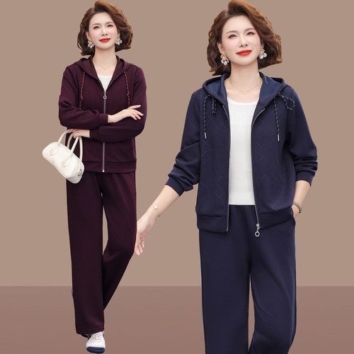 中年女士春装运动套装休闲两件套