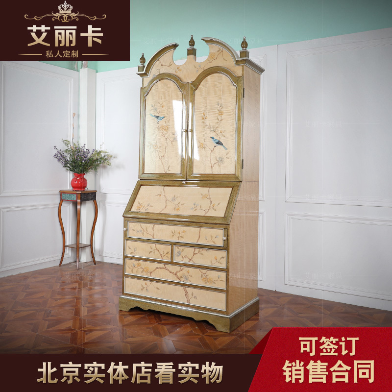 欧式风实木手绘储物柜