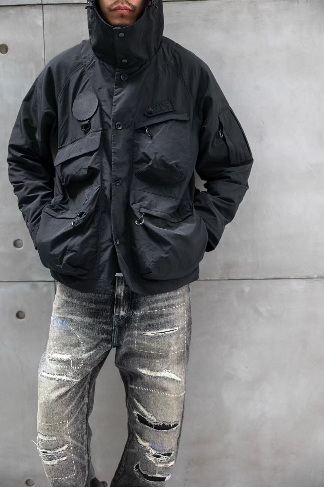 【城市机能】FIELD HOODIE JKT户外军事风多口袋工装连帽夹克外套