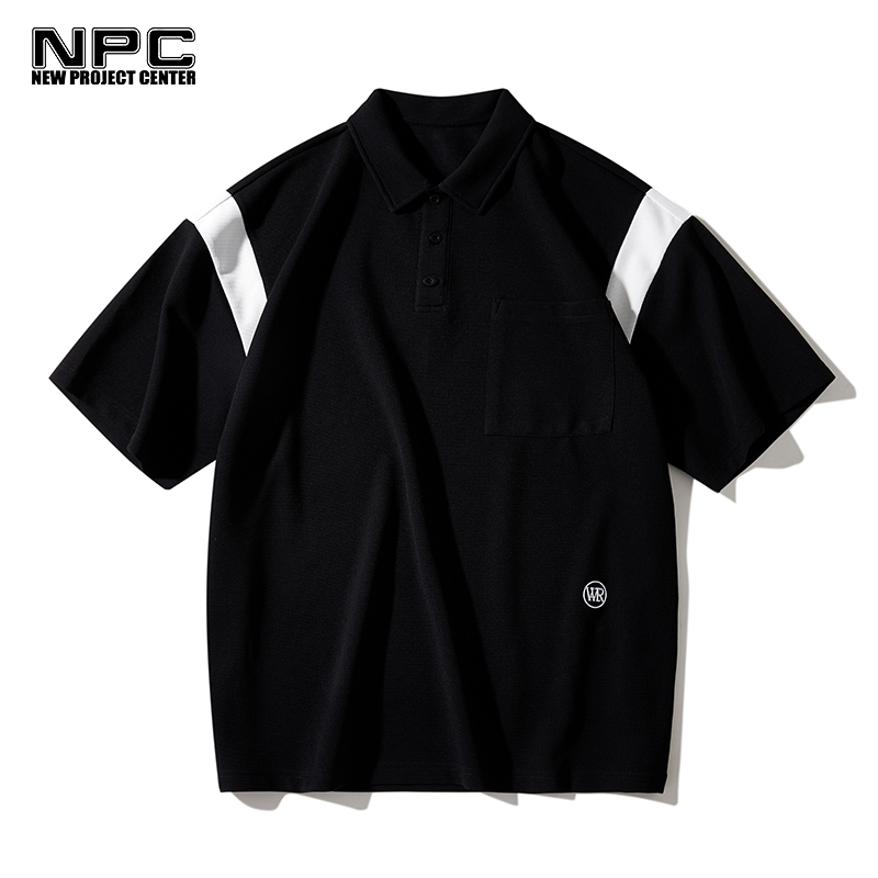 NPC潮牌李晨nic撞色polo衫