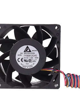 DELTA/台达 8CM 8038 服务器散热风扇 暴力 12V 1.38A FFB0812GHE