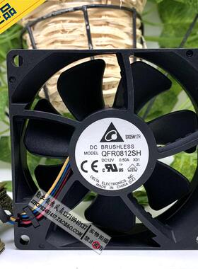 QFR0812SH 台达DELTA 8025 12V 0.5A 8CM/厘米 4线pwm调速风扇