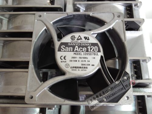 全新 三洋SANYO 12038耐高温 12CM交流风扇 200V 铝壳109SO78UL