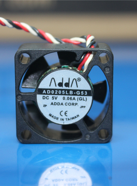 ADDA AD0205LB-G53 2510 2.5CM/厘米 5V 0.06A 双滚珠笔记本风扇
