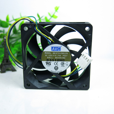 AVC DE07015B12U 7015 7cm 12V 0.7A 4线温控 CPU大风量机箱风扇
