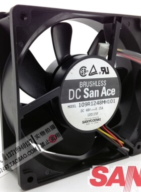 日本SANYO 三洋 109R1248MH101 12038 48V 0.15A 12cm12厘米风扇
