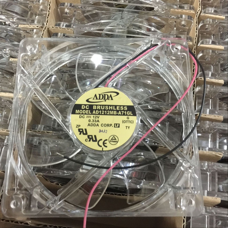 adda台湾双滚珠透明风扇