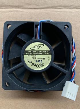 原装ADDA 6020 6CM厘米 12V 0.31A 4线双滚珠风扇 AD0612XB-C7BGL