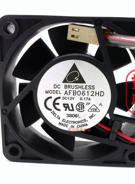 台达DELTA 6CM 服务器风扇 双滚珠 6020 12V 0.17A AFB0612HD