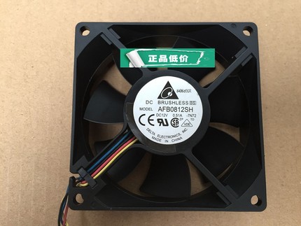 台达AFB0812SH 12V0.51A 8CM/厘米 8025大风量4线PWM温控机箱风扇