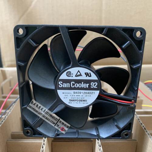 全新三洋SANYO 9025 9CM/厘米 12V 0.21A 双滚珠风扇 9A0912H4021