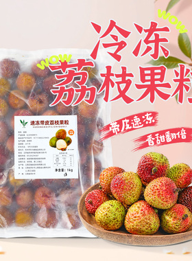 新鲜速冷冻荔枝1kg应季水果粒带皮妃子笑荔枝饮料冰萃奶茶店原料