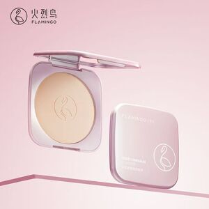 火烈鸟粉饼 丝绒遮瑕持妆粉底定妆持久提亮修颜自然裸妆柔光气垫
