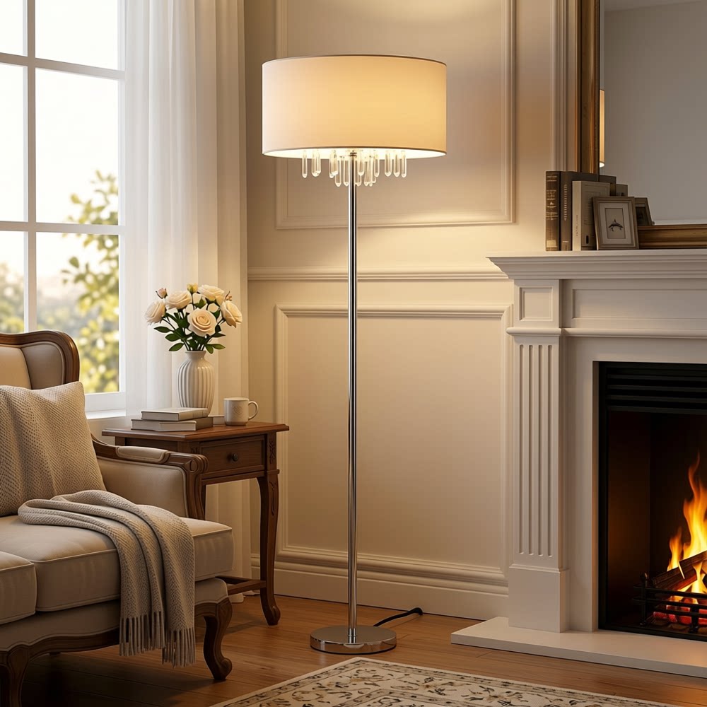 外贸出口现代简约金属落地灯客厅卧室书房装饰灯创意轻奢立式台灯